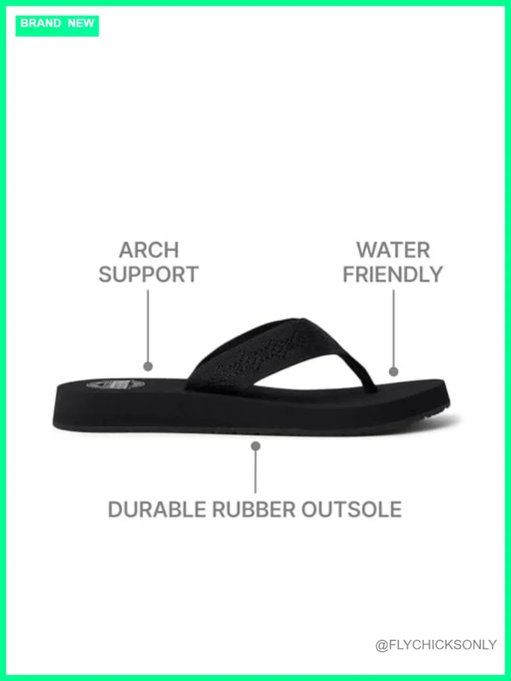 Women's Flip-Flops, EVA Footbed, Rubber Sole, Casual Sandals